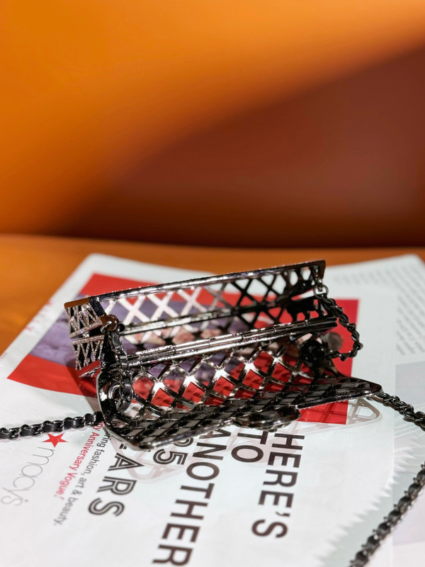 Chanel  Strass & Black Metal MINI EVENING BAG
