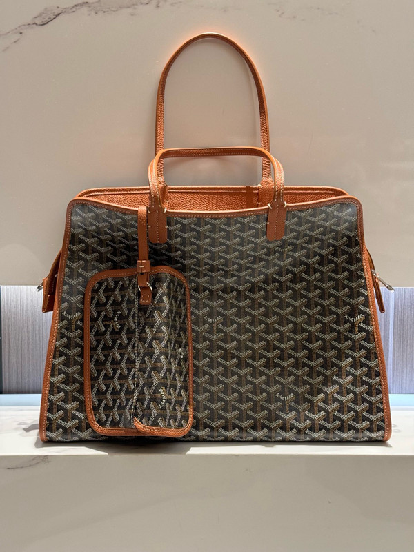 Goyard Hardy PM Bag Black & Tan