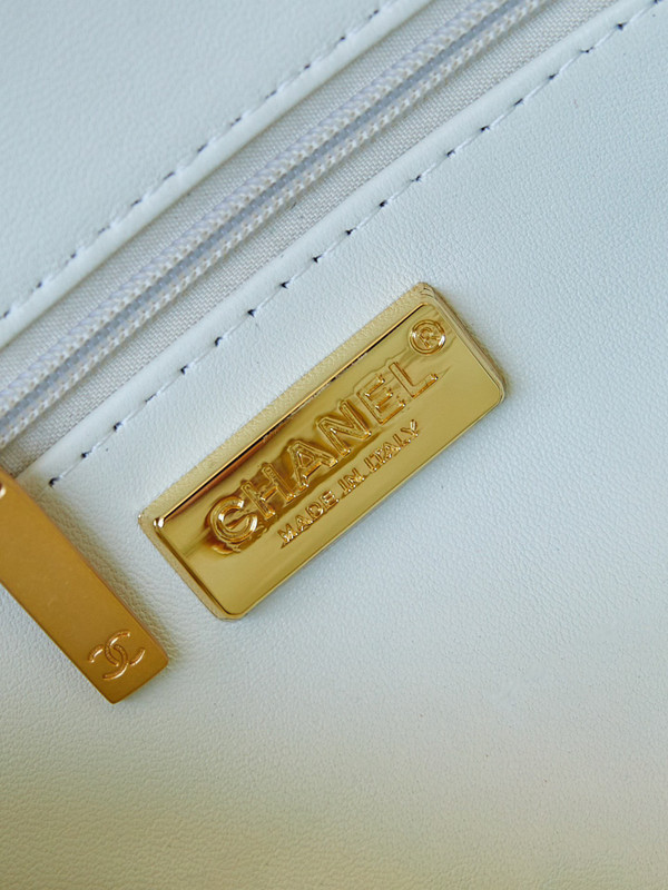 Chanel SS 2024 Sequins SMALL FLAP BAG White