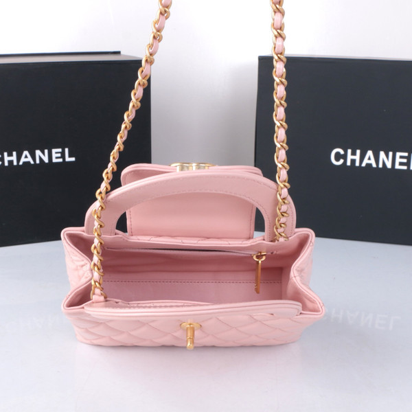 CHANEL MINI SHOPPING BAG SS2024 CORAL PINK