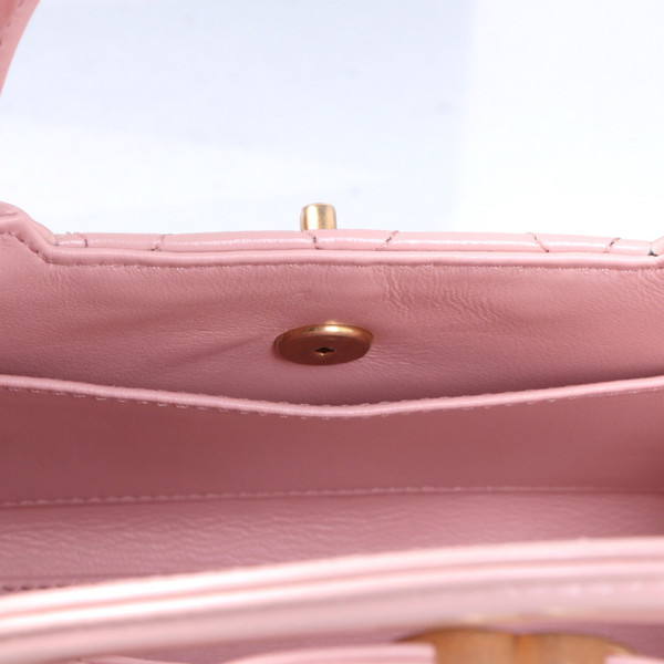 CHANEL MINI SHOPPING BAG SS2024 CORAL PINK