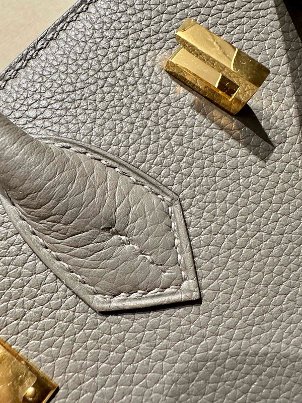 Hermes Etain Birkin 25 cm Togo Gold Hardware