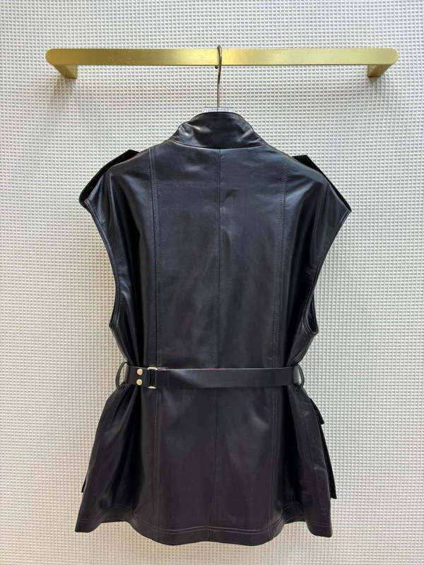 Louis Vuitton 1AFEC4 Sleeveless Leather Safari Jacket