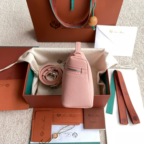 Loro Piana Extra Pocket L19  Grained Calfskin Sakura Pink