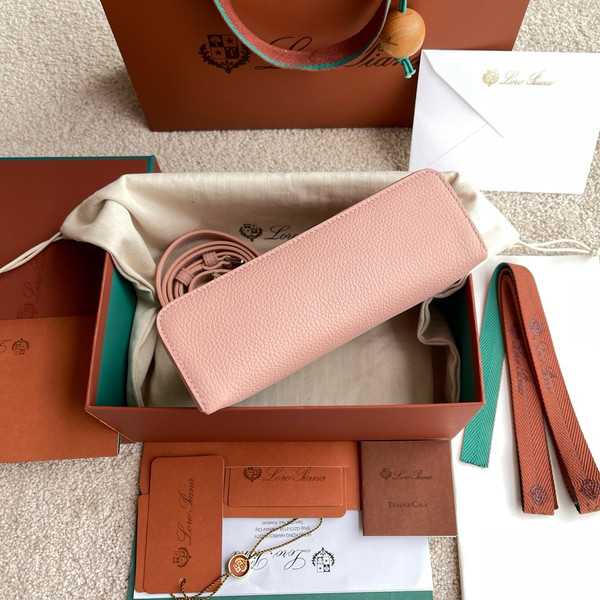 Loro Piana Extra Pocket L19  Grained Calfskin Sakura Pink