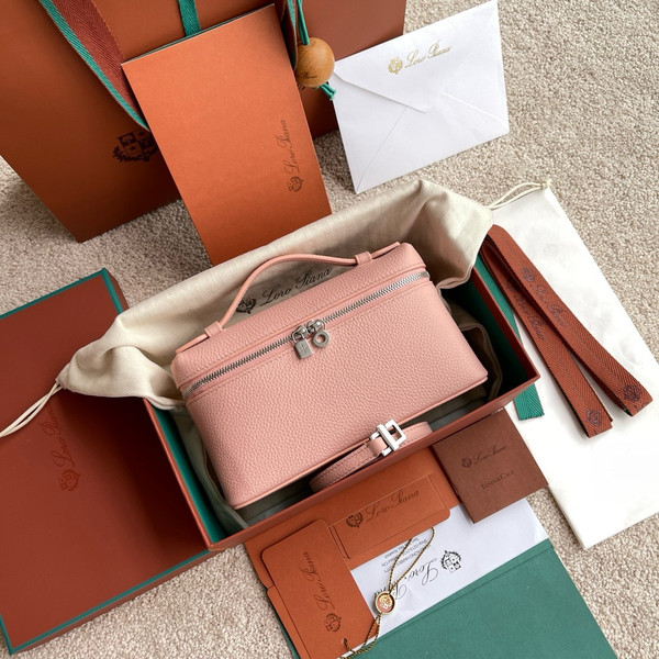 Loro Piana Extra Pocket L19  Grained Calfskin Sakura Pink