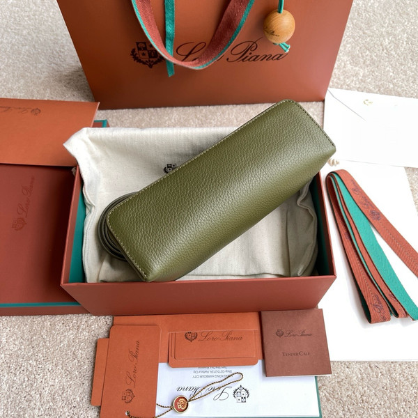 Loro Piana Extra Pocket L19  Grained Calfskin Olive
