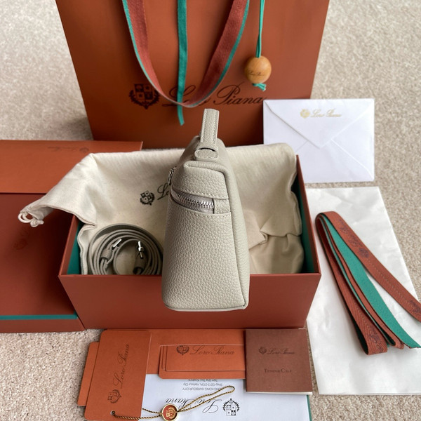 Loro Piana Extra Pocket L19  Grained Calfskin Grey