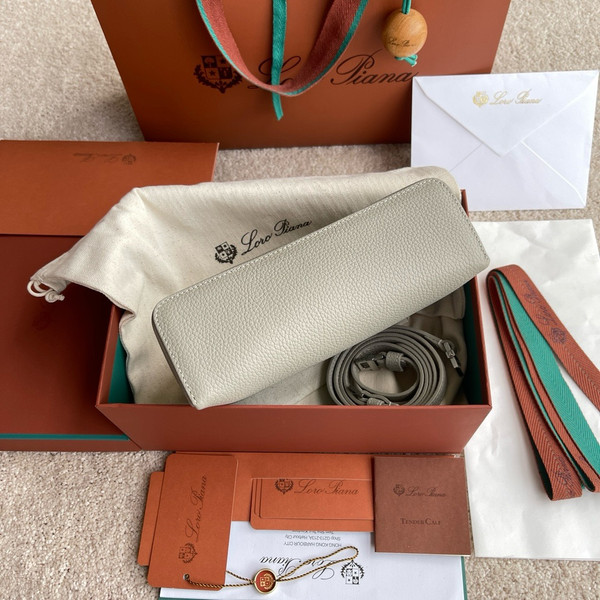 Loro Piana Extra Pocket L19  Grained Calfskin Grey