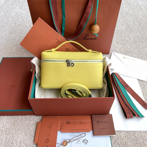 Loro Piana Extra Pocket L19  Grained Calfskin Yellow