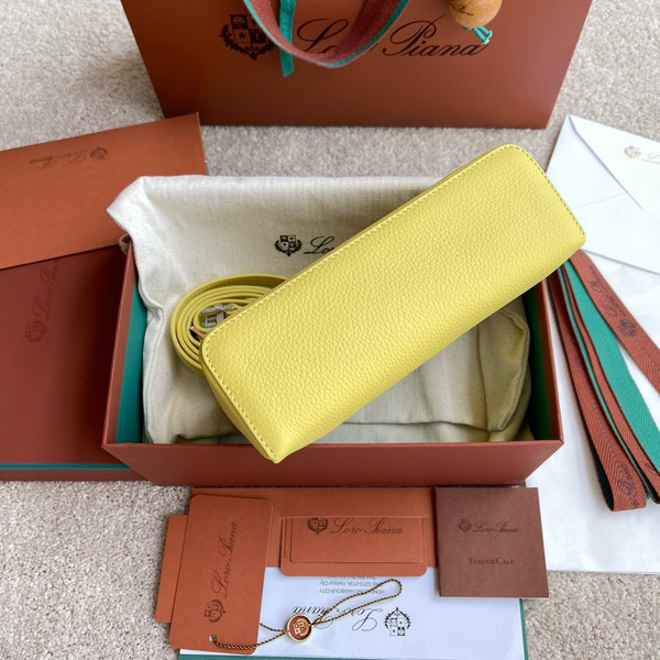 Loro Piana Extra Pocket L19  Grained Calfskin Yellow
