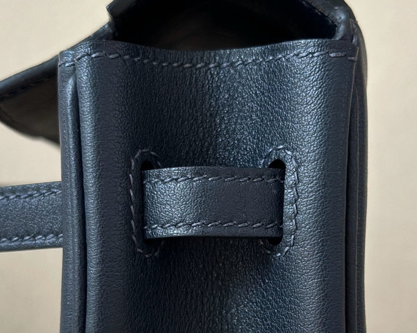Hermès Kelly Moove Black Swift Palladium Hardware