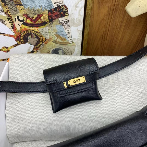 Hermès Kelly Moove Black Swift Gold Hardware