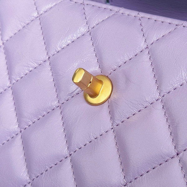 Chanel Kelly Mini Shopping Bag Purple