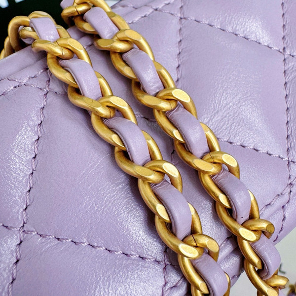 Chanel Kelly Mini Shopping Bag Purple