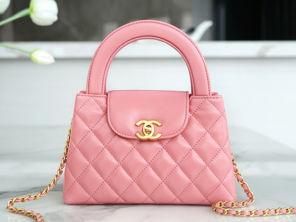 Chanel Kelly Mini Shopping Bag Coral