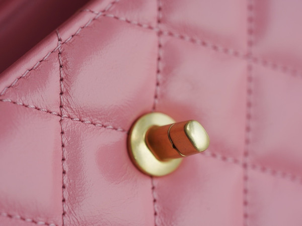 Chanel Kelly Mini Shopping Bag Coral