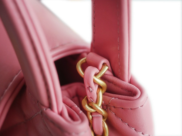 Chanel Kelly Mini Shopping Bag Coral