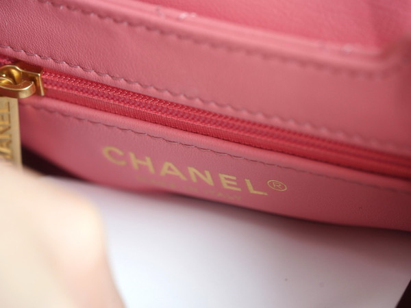 Chanel Kelly Mini Shopping Bag Coral