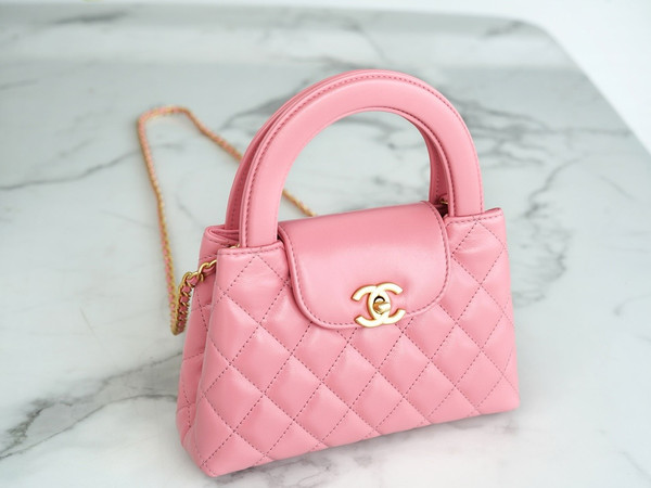 Chanel Kelly Mini Shopping Bag Coral