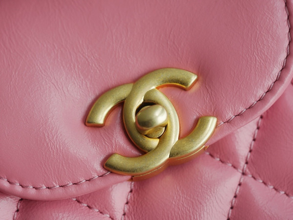 Chanel Kelly Mini Shopping Bag Coral