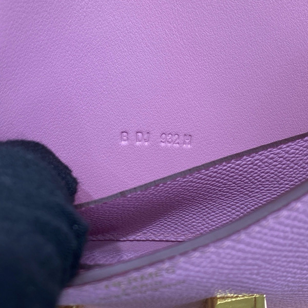 Hermès Constance Slim wallet Mauve Sylvestre Epsom leather with gold hardware