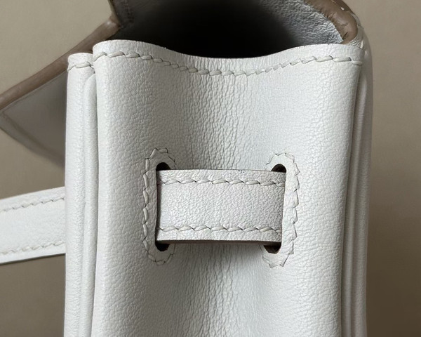 Hermès Kelly Moove White Swift Palladium Hardware