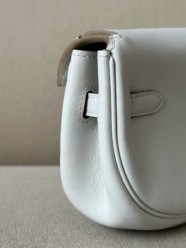Hermès Kelly Moove White Swift Palladium Hardware