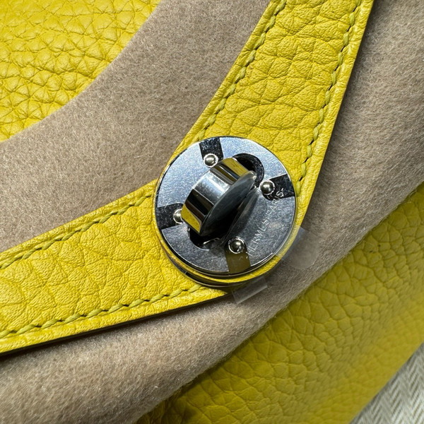 Hermes Mini Lindy 20cm Bag Paussin Togo Palladium Hardware