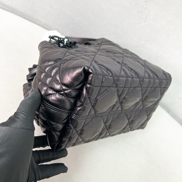 Christian Dior Small Dior Toujours Bag  Black Macrocannage Calfskin