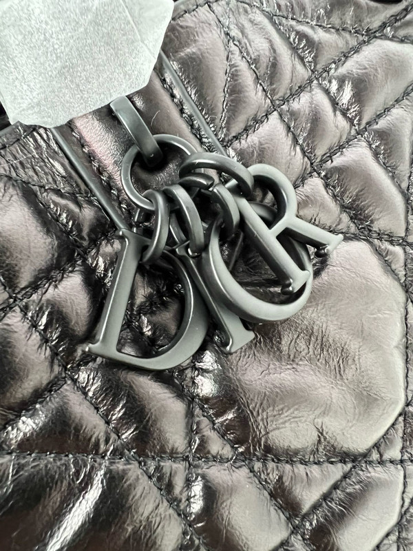 Christian Dior Small Dior Toujours Bag  Black Macrocannage Calfskin
