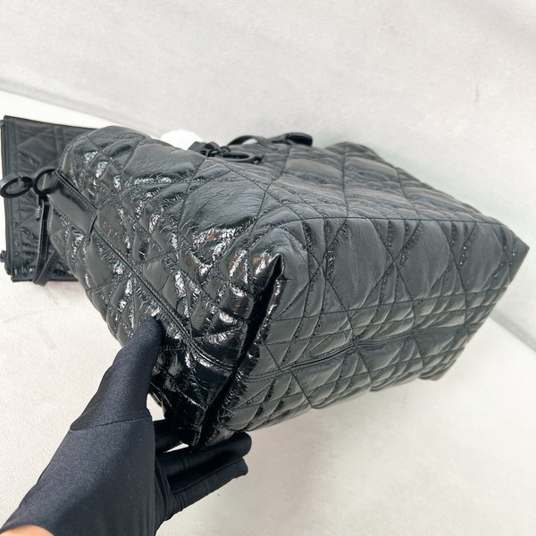 Christian Dior Medium Dior Toujours Bag  Black Macrocannage Calfskin