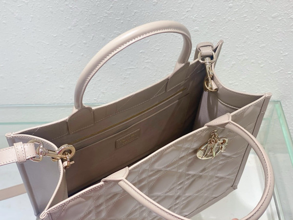 Christian Dior Medium Dior Book Tote Beige Macrocannage Calfskin (36.5 x 28 x 17.5 cm)