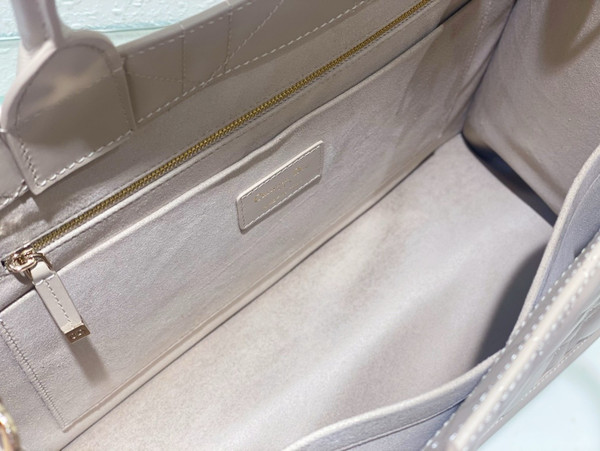Christian Dior Medium Dior Book Tote Beige Macrocannage Calfskin (36.5 x 28 x 17.5 cm)