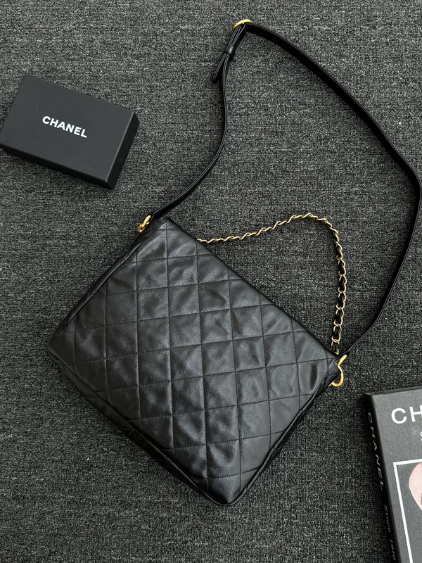Chanel Supple Twins Hobo Bag Black Large  2024