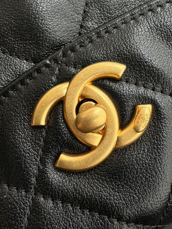 Chanel Supple Twins Hobo Bag Black Large  2024
