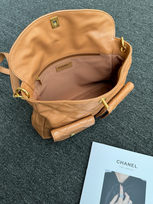Chanel Supple Twins Hobo Bag Brown Large  2024