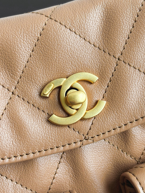 Chanel Supple Twins Hobo Bag Brown Small  2024