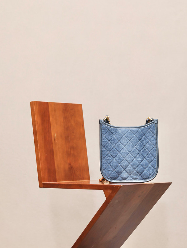 Chanel Washed Denim Hobo Bag 2024