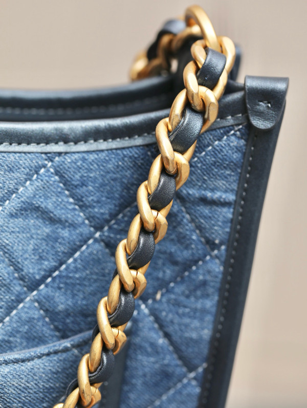 Chanel Washed Denim Hobo Bag 2024