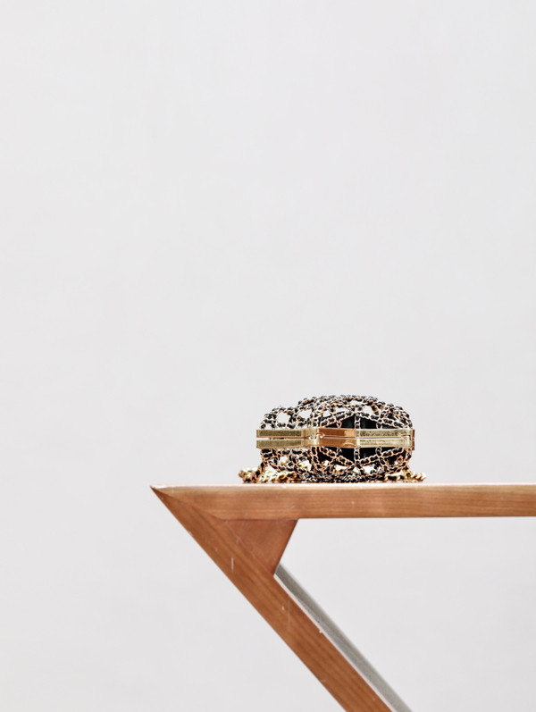Chanel Runway Metal Gold Cage Star Minaudiere Mini Shoulder Clutch Bag