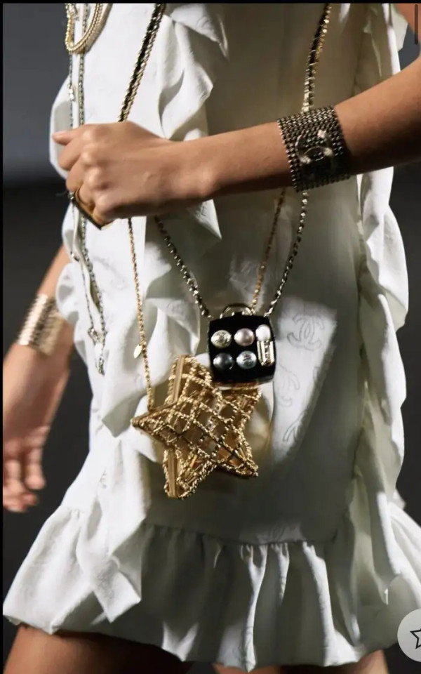 Chanel Runway Metal Gold Cage Star Minaudiere Mini Shoulder Clutch Bag