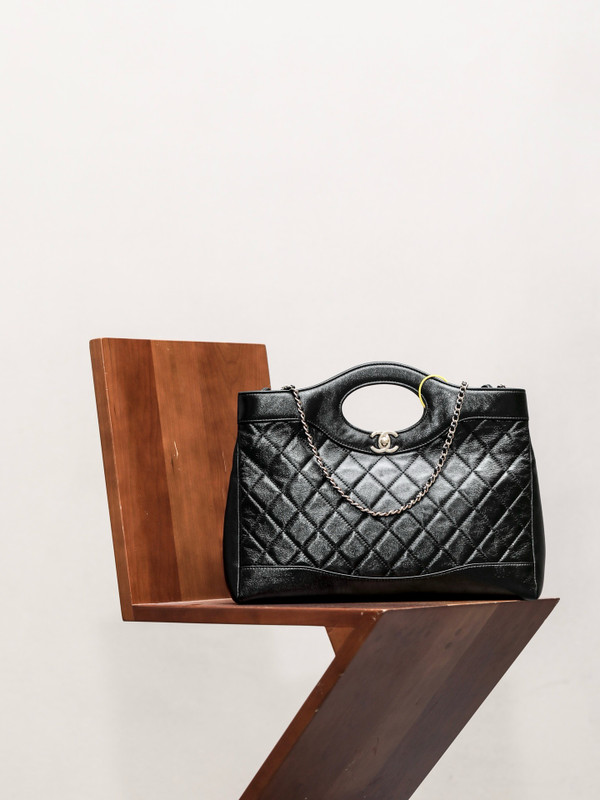 CHANEL 31 Large Shopping Bag Black 24S