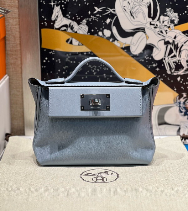 Hermès Mini 24/24 – 21 Bag Celest Volupto leather