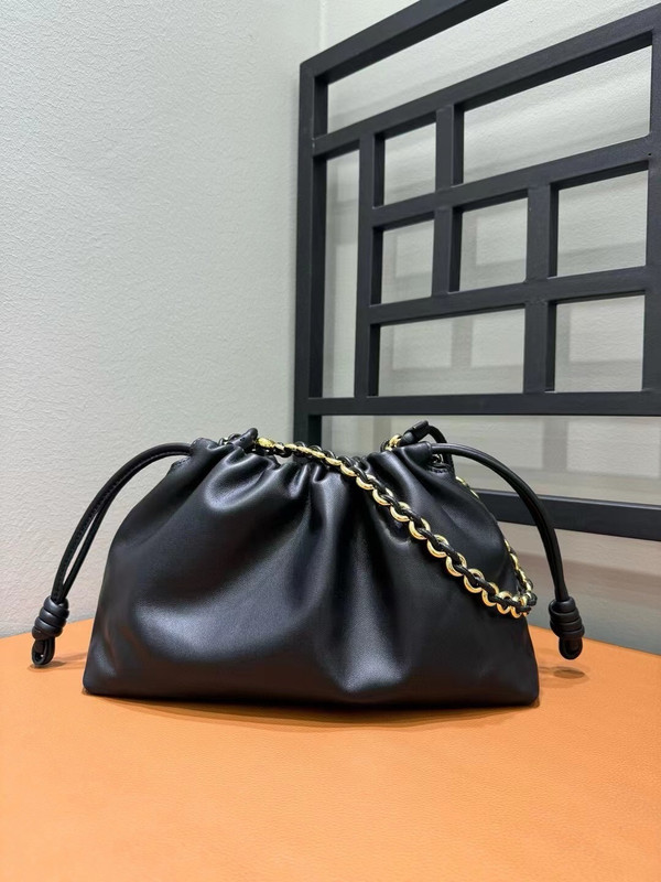 Loewe Flamenco Purse bag in mellow nappa lambskin Black