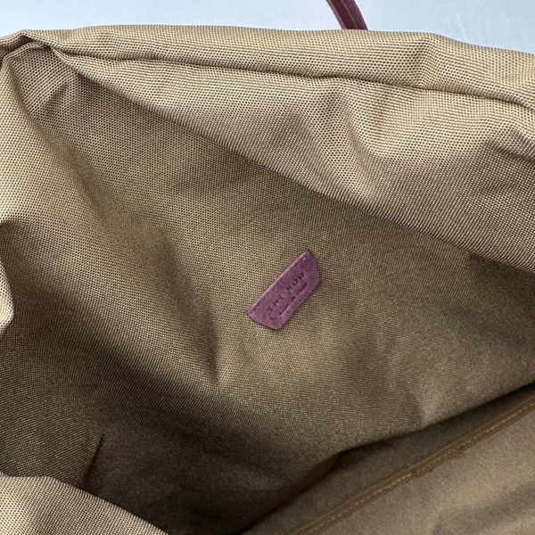 THE ROW Leather-Trim Margaux 17 Inside-Out Top-Handle Bag Brown