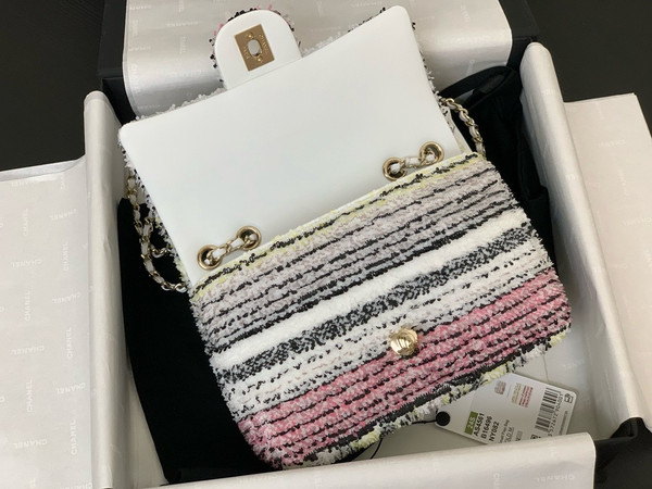 Chanel MINI CLASSIC HANDBAG Embroidered Tweed, Sequins