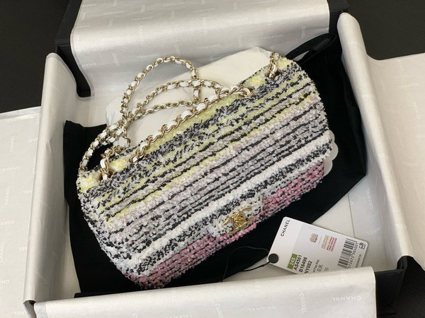 Chanel MINI CLASSIC HANDBAG Embroidered Tweed, Sequins
