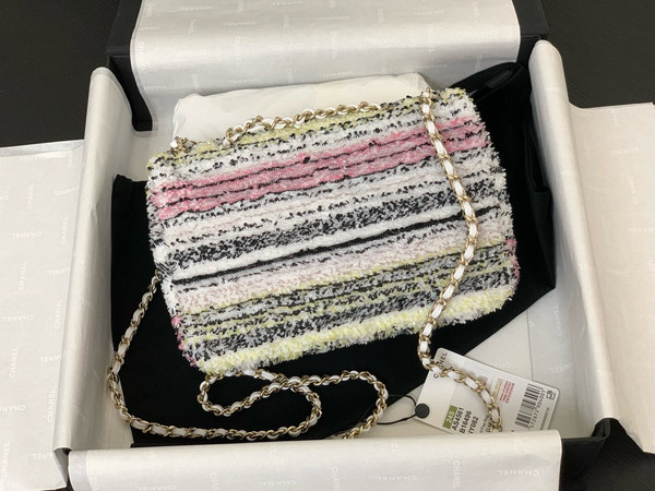 Chanel MINI CLASSIC HANDBAG Embroidered Tweed, Sequins
