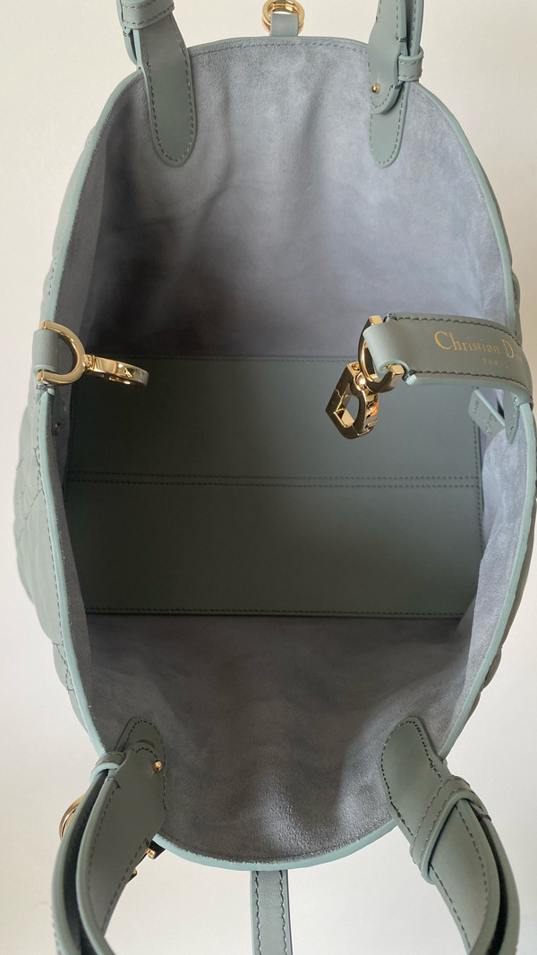 Christian Dior medium DIOR TOUJOURS BAG Blue Macrocannage Calfskin
